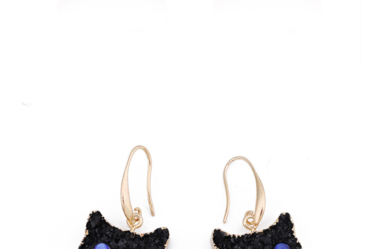 Fashion Black Resin Cat Earrings,Drop Earrings