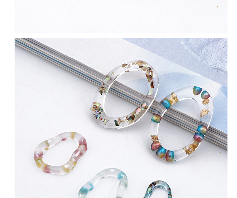 Fashion Transparent Blue Scrub Irregular Transparent Resin Imitation Natural Stone Fittings,Jewelry Packaging & Displays