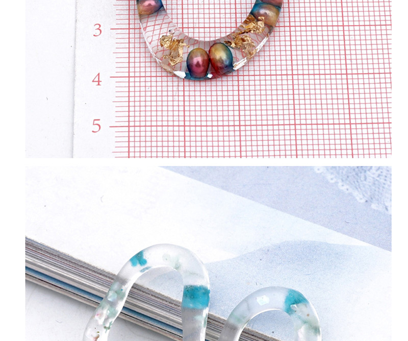 Fashion Transparent Blue Scrub Irregular Transparent Resin Imitation Natural Stone Fittings,Jewelry Packaging & Displays