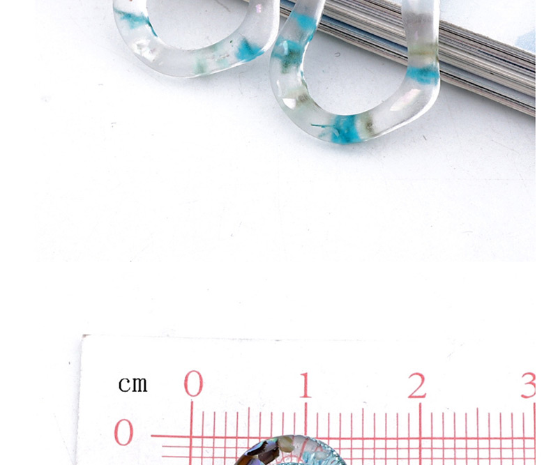 Fashion Blue Scrub Irregular Transparent Resin Imitation Natural Stone Fittings,Jewelry Packaging & Displays