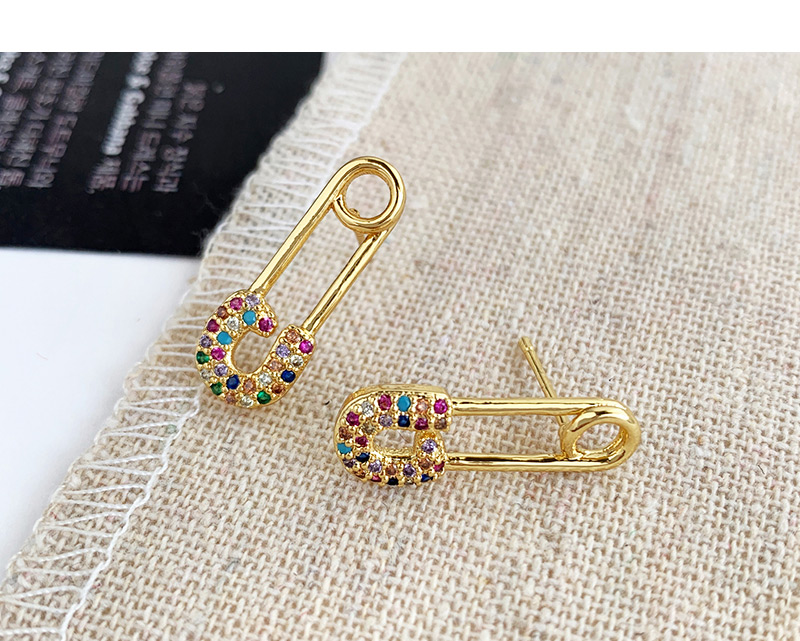 Fashion Gold Copper Inlay Zircon Butterfly Stud Earrings,Earrings