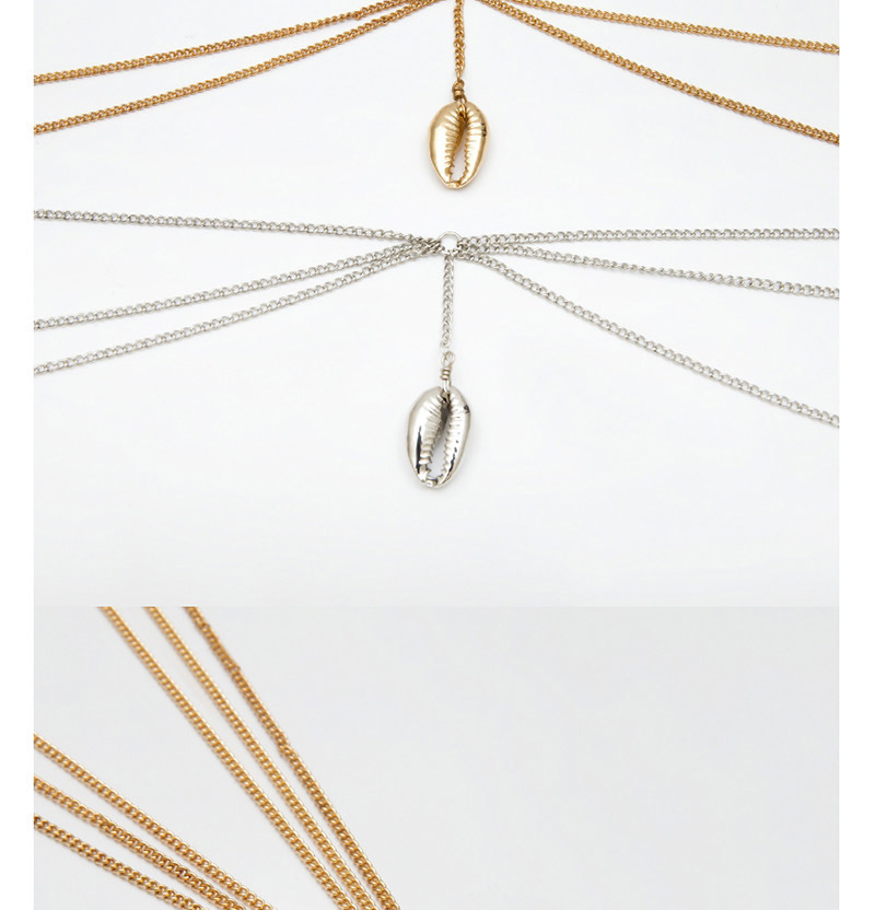 Fashion White K Fringed Shell U-shaped Waist Chain,Body Piercing Jewelry