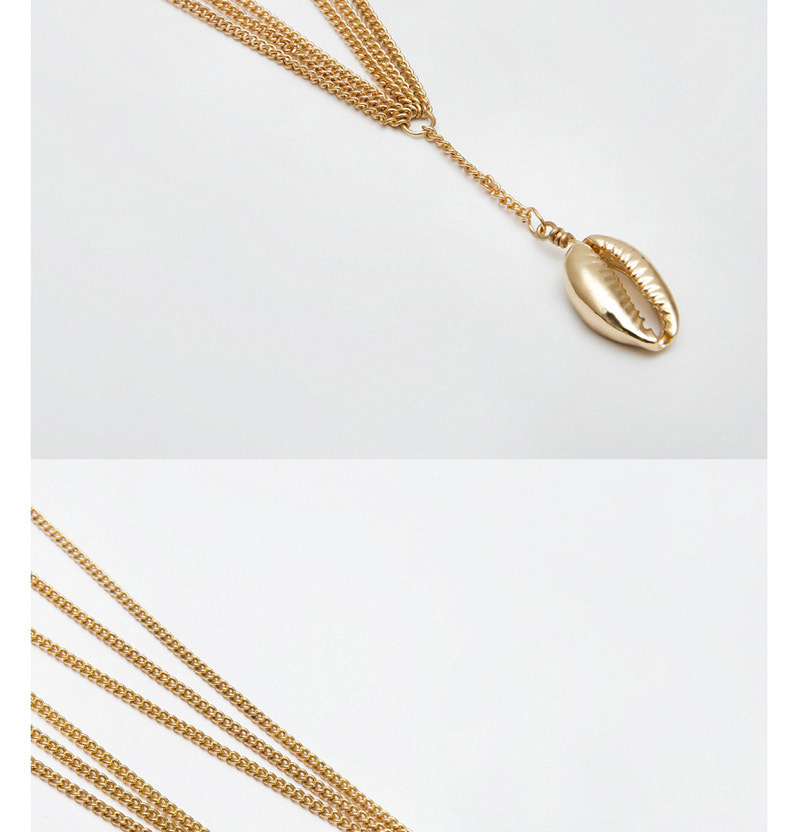 Fashion Gold Fringed Shell U-shaped Waist Chain,Body Piercing Jewelry