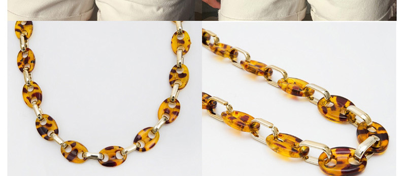 Fashion Golden Small Pig Nose Button Leopard Button Acrylic Waist Chain,Body Piercing Jewelry