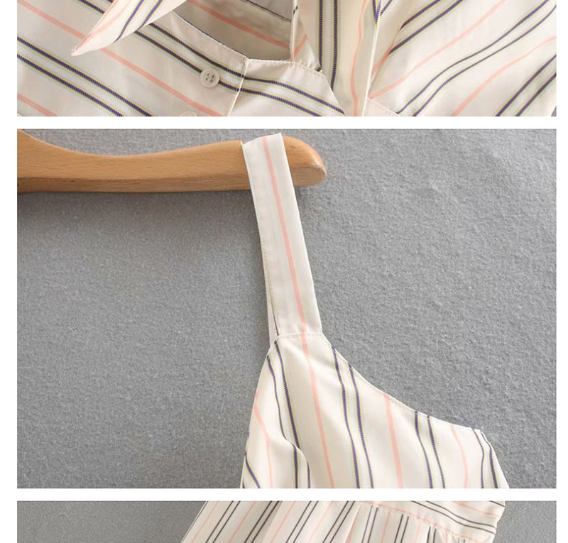 Fashion Khaki Split Striped Sling Jumpsuit,Bodysuits