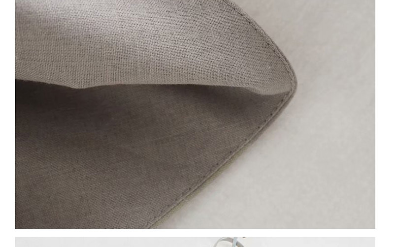 Fashion Gray Linen Belt V-neck Tie Shirt,Blouses