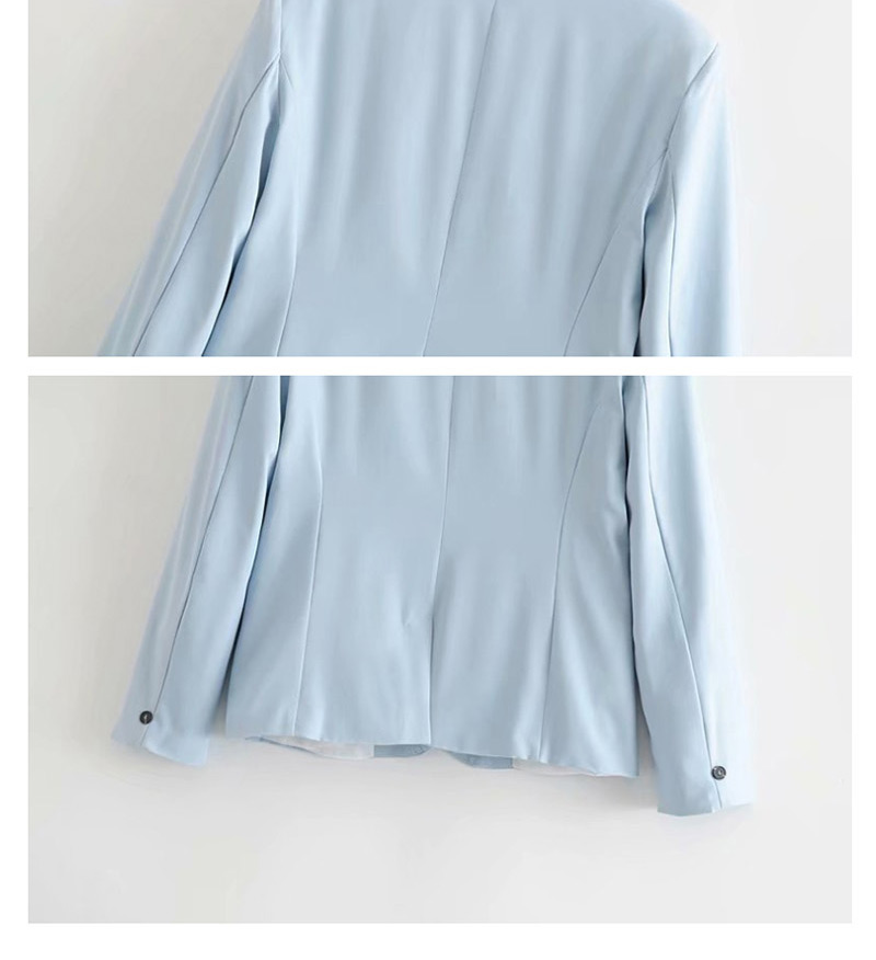 Fashion Blue One Button Suit,Coat-Jacket