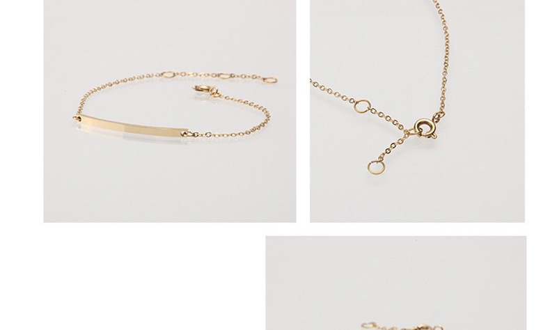 Fashion Gold Stainless Steel Geometric Rectangular Bracelet,Bracelets