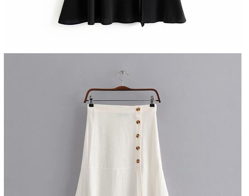 Fashion White Side-breasted A-line Skirt,Skirts