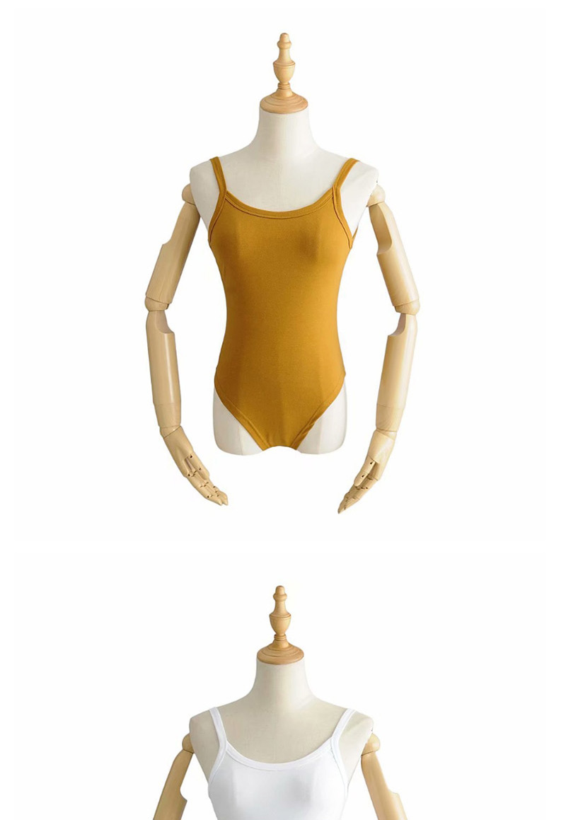 Fashion Ginger Yellow Pure Color Jumpsuits,SLEEPWEAR & UNDERWEAR