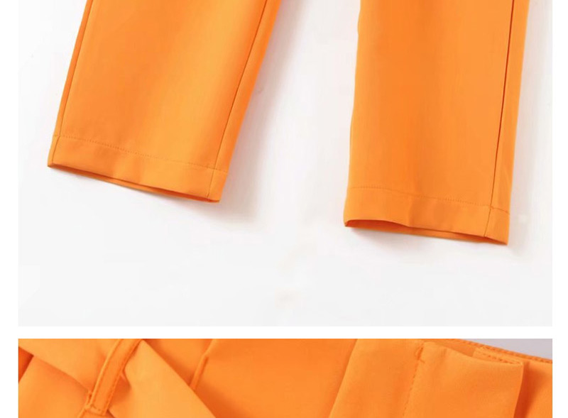 Fashion Orange Strap Straight Pants,Pants