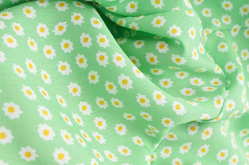 Fashion Green Flower Print Jumpsuit,Pants