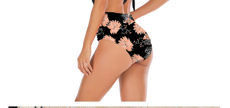 Fashion Black Splicing Print One-piece Swimsuit,One Pieces