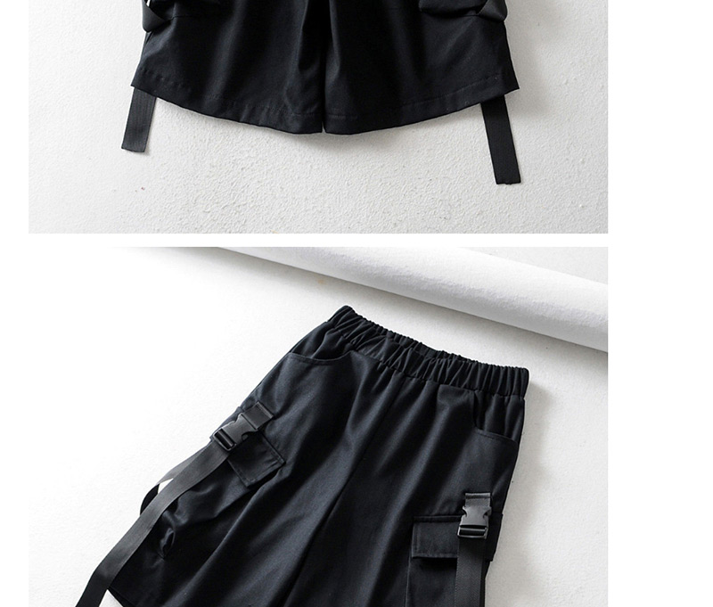 Fashion Green Five-point Tie Stitching Tooling Shorts,Shorts