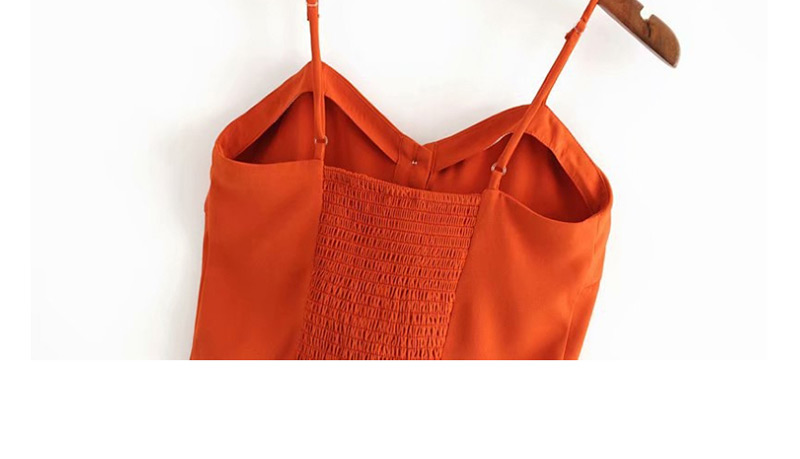 Fashion Orange Sling Single-breasted Short Vest,Tank Tops & Camis