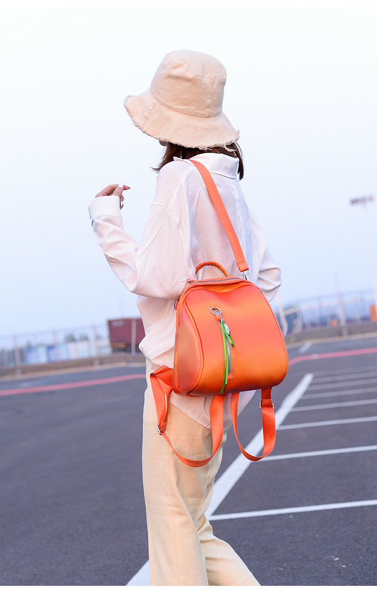 Fashion Orange Soft Leather Backpack,Backpack