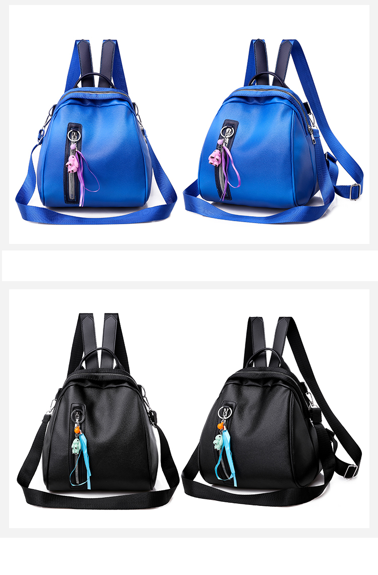 Fashion Blue Soft Leather Backpack,Backpack