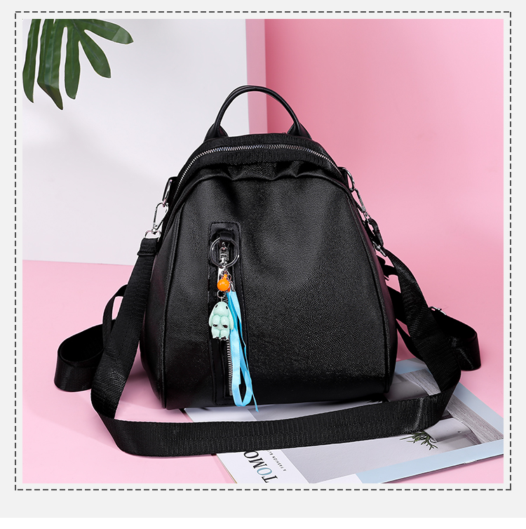 Fashion Blue Soft Leather Backpack,Backpack