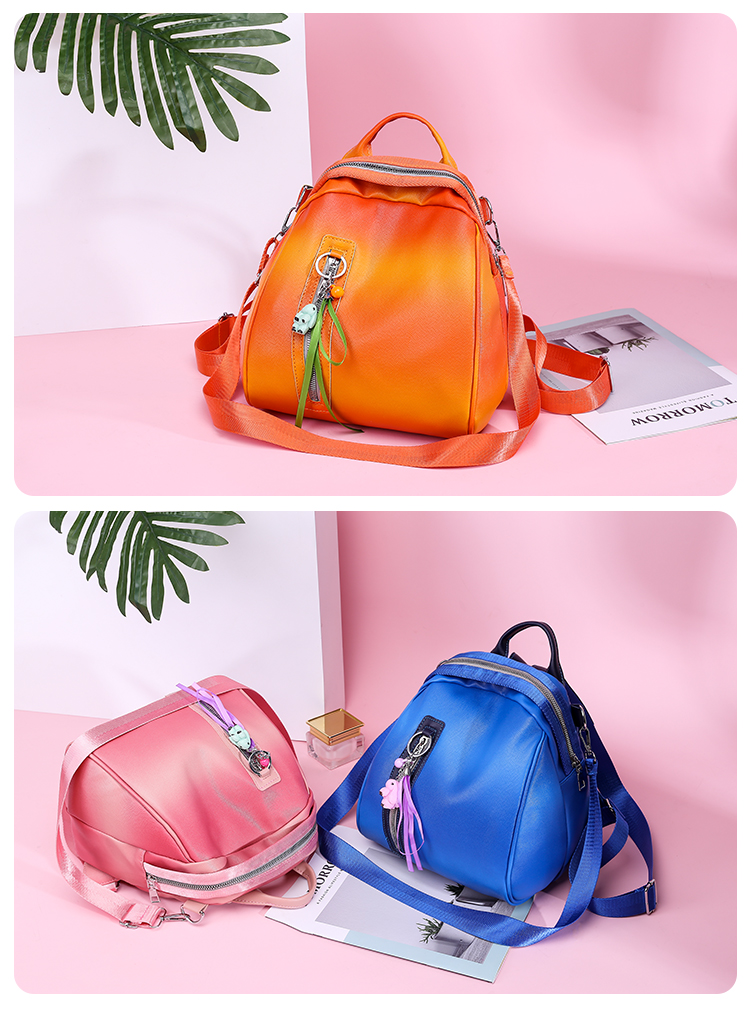 Fashion Orange Soft Leather Backpack,Backpack