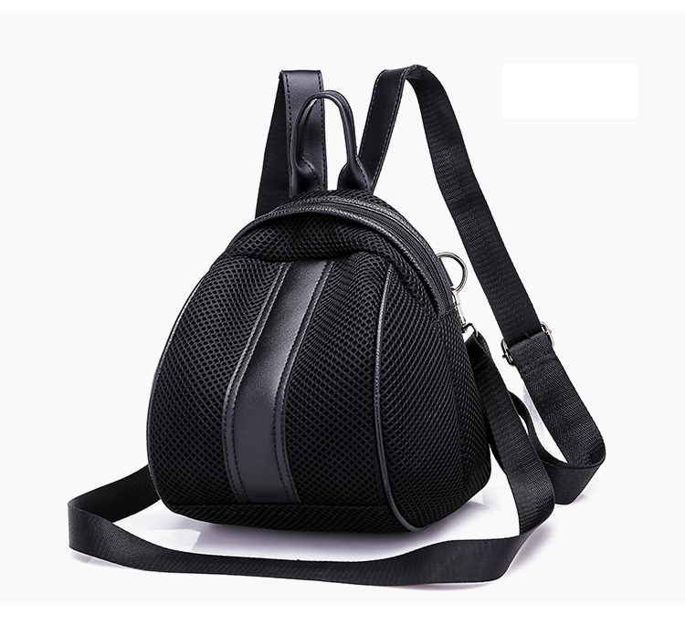 Fashion Black Woven Mesh Backpack,Backpack