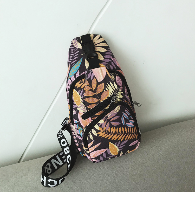 Fashion Pink Leaf Print Shoulder Crossbody Bag,Shoulder bags