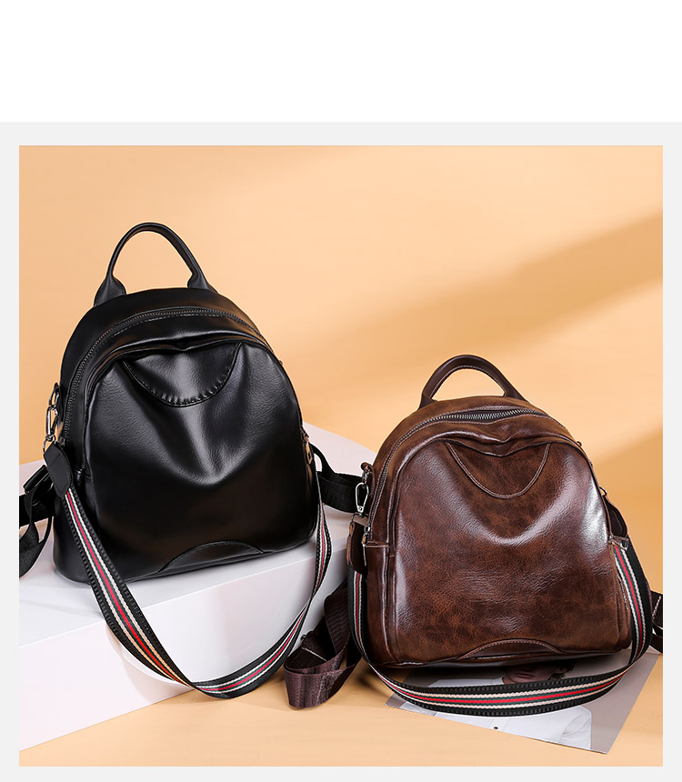 Fashion Brown Stitching Backpack,Backpack