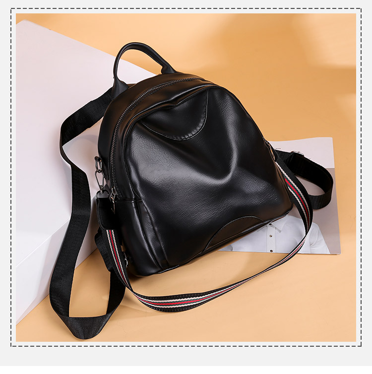 Fashion Black Stitching Backpack,Backpack