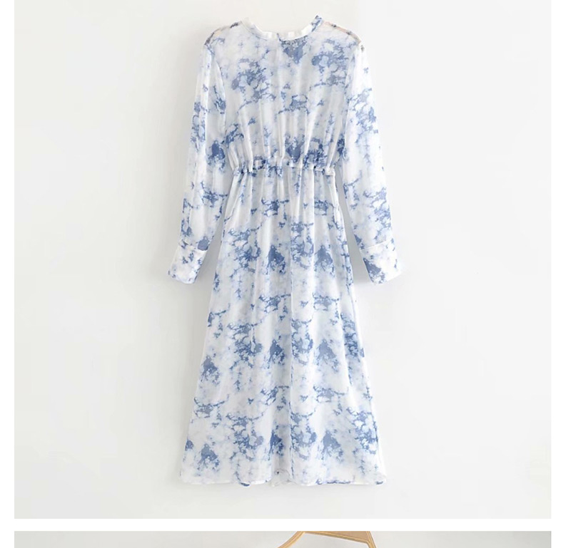 Fashion White Flower Print: Two Dresses,Long Dress