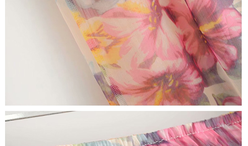 Fashion Color Flower Print Trousers,Pants