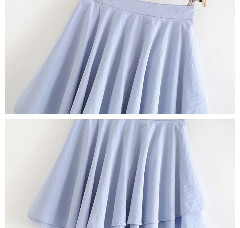 Fashion Blue Irregular Skirt,Skirts