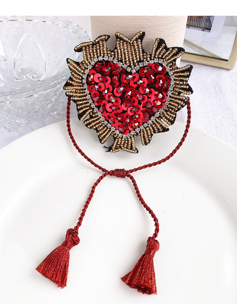 Fashion Red Sequins: Beads: Felt Cloth: Love Bracelet,Beaded Bracelet