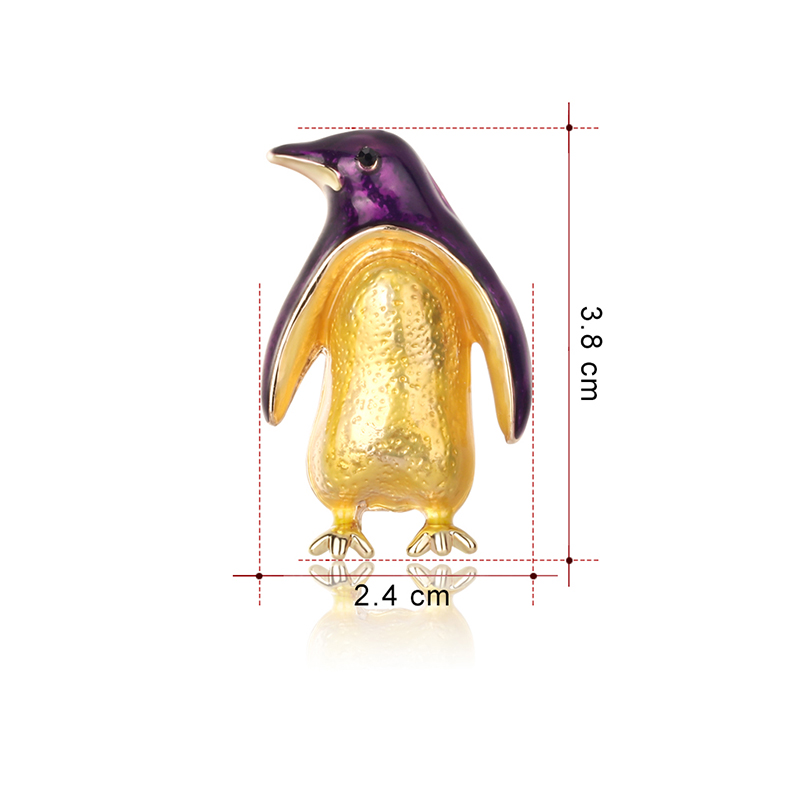 Fashion Kc Gold Alloy Drip Penguin Brooch,Korean Brooches