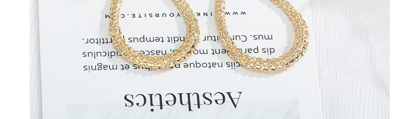 Fashion B Gold Geometric Irregular Metal Round Drop Earrings,Stud Earrings