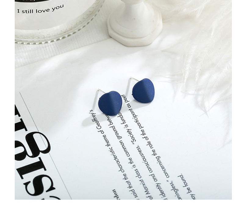 Fashion Blue Solid Geometric Earrings,Stud Earrings