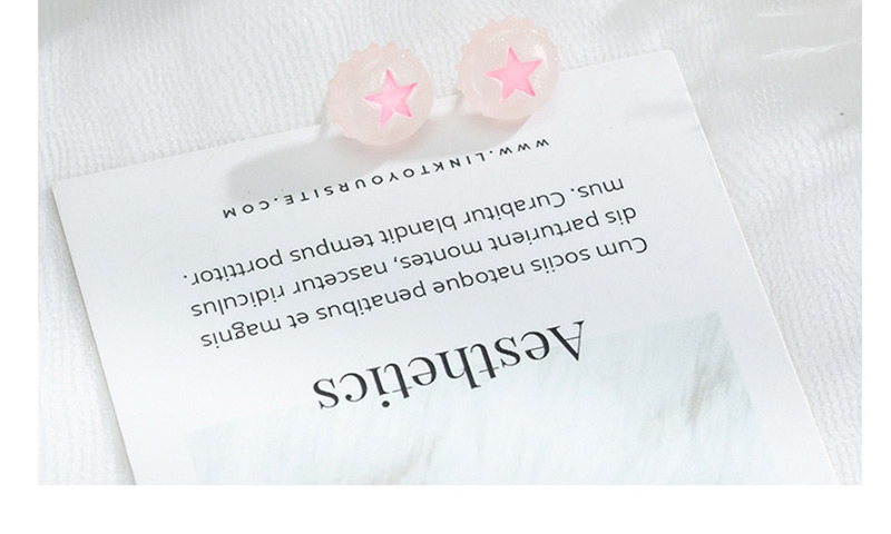 Fashion Pink  Silver Needle Acrylic Cover Earrings,Stud Earrings