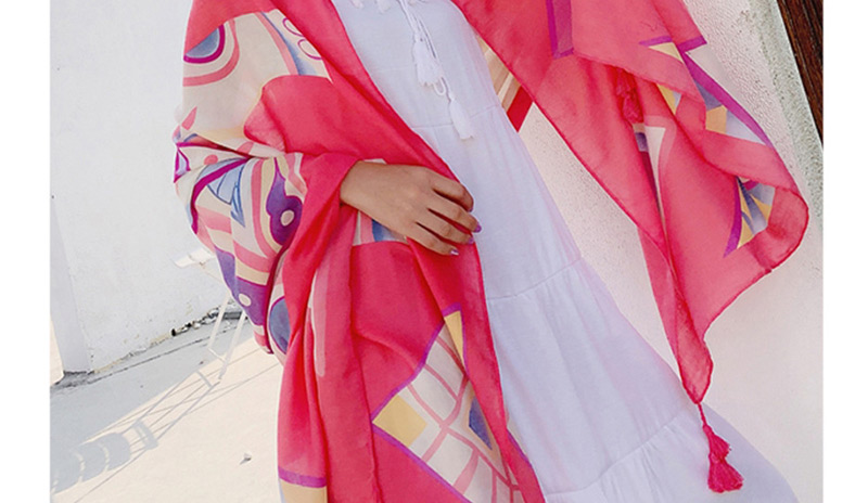 Fashion Dream Peony Cotton And Linen Printed Scarves,Thin Scaves