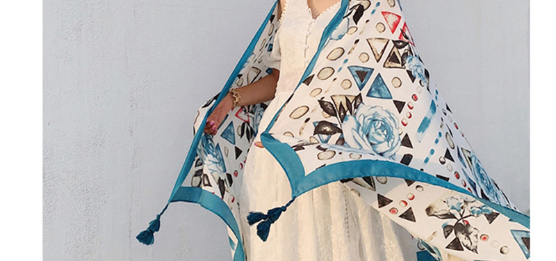 Fashion Fantasy Geometry Cotton And Linen Printed Scarves,Thin Scaves