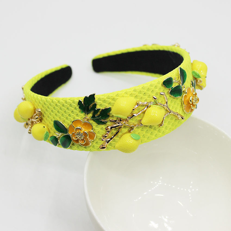 Fashion Yellow Pearl-studded Headband,Head Band