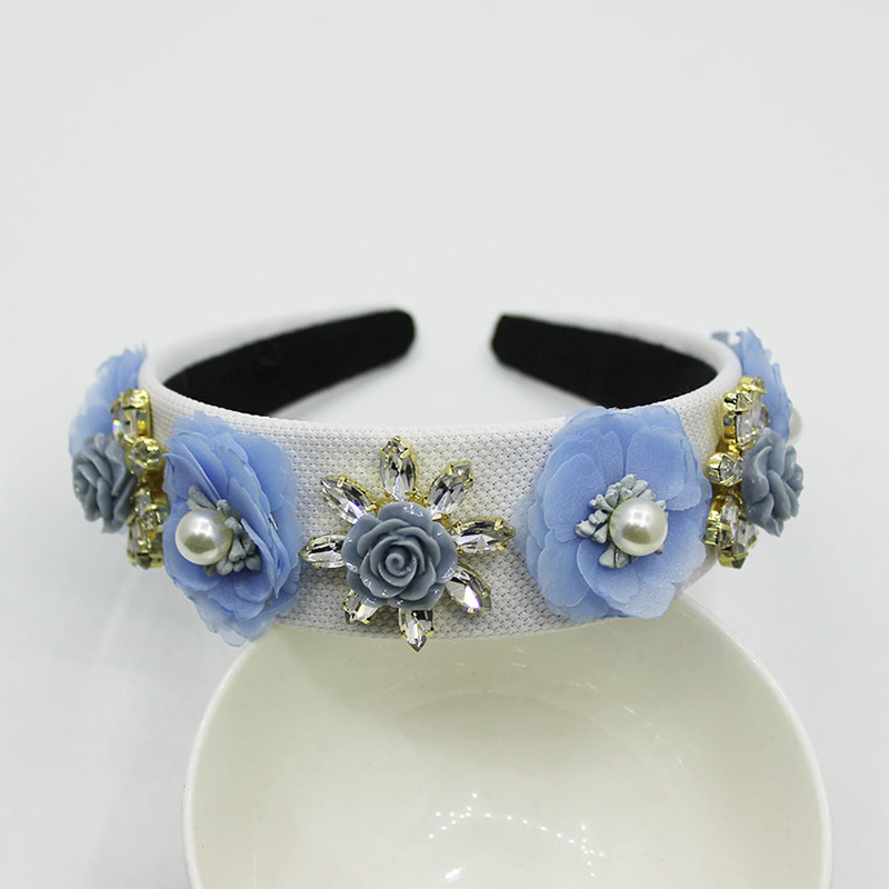 Fashion Blue Pearl-studded Headband,Head Band