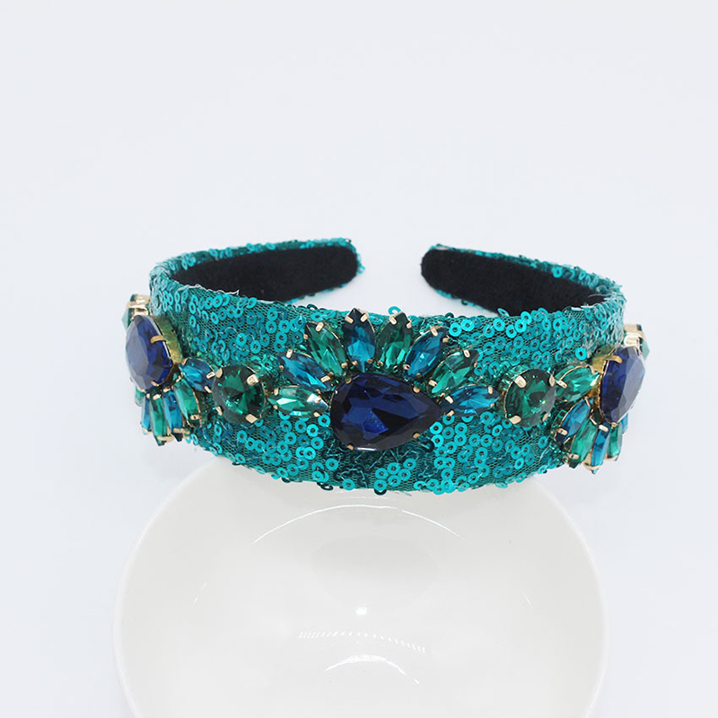 Fashion Blue Full Diamond Geometric Heart Bee Headband,Head Band