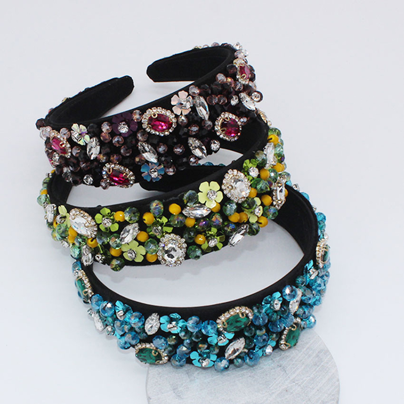 Fashion Black Color Full Diamond Geometric Heart Bee Headband,Head Band