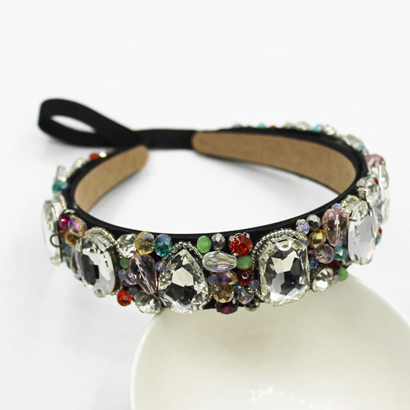 Fashion Square Diamond Color Gemstone Headband,Head Band