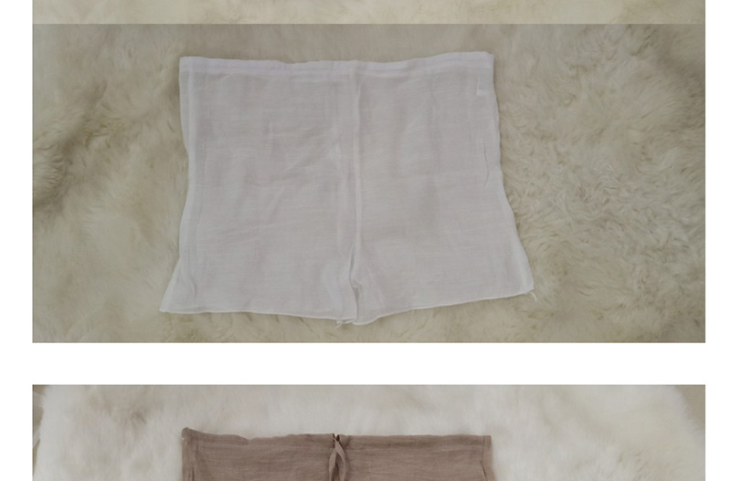Fashion White Cotton Sliver Shorts,Shorts