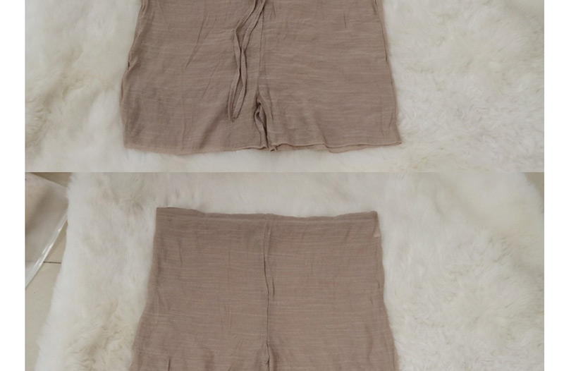 Fashion Khaki Cotton Sliver Shorts,Shorts