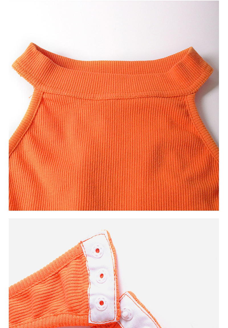 Fashion Orange Round Neck Jumpsuit,Bodysuits