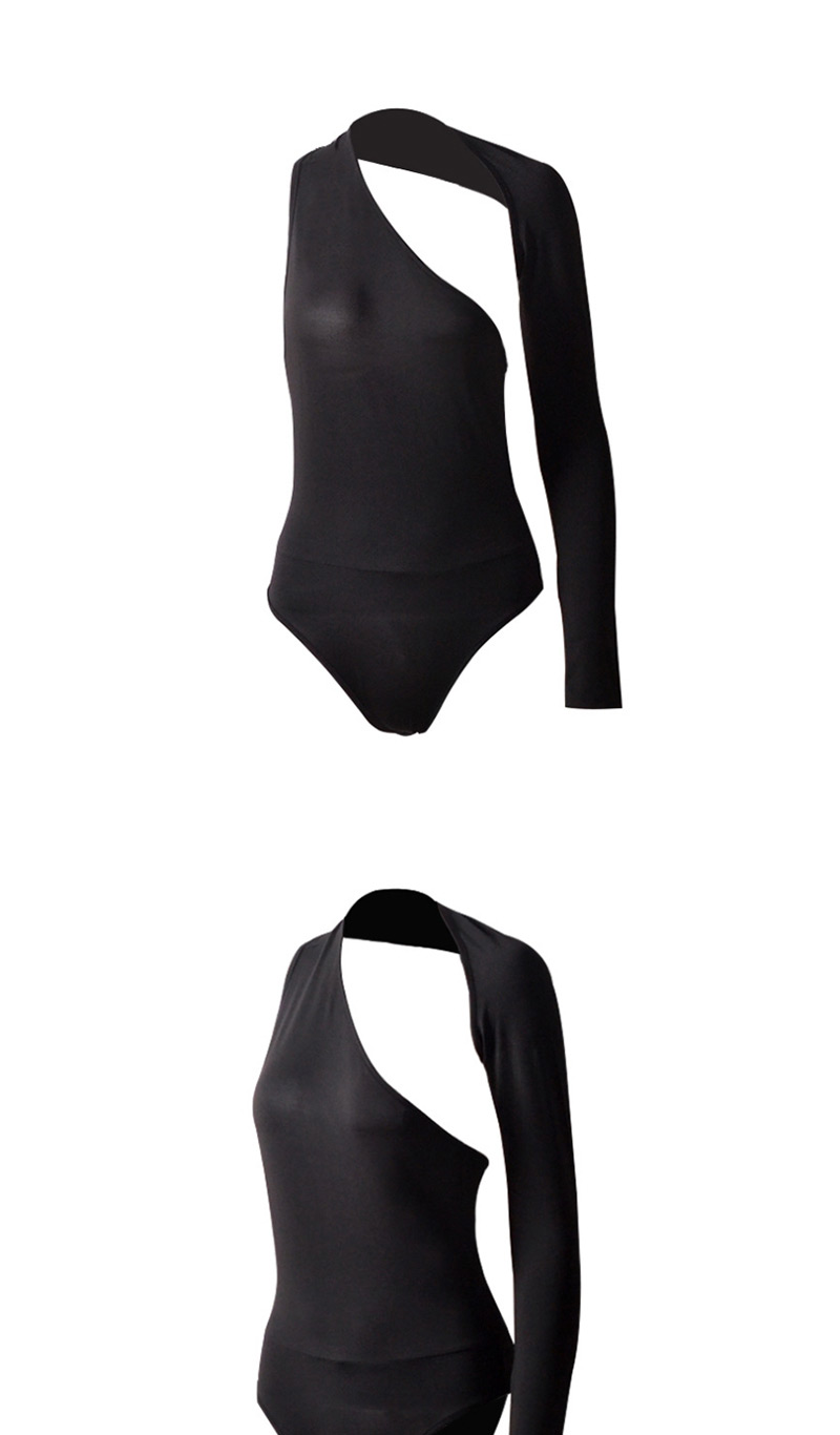 Fashion Apricot Milk Silk One-shoulder Jumpsuit,Bodysuits