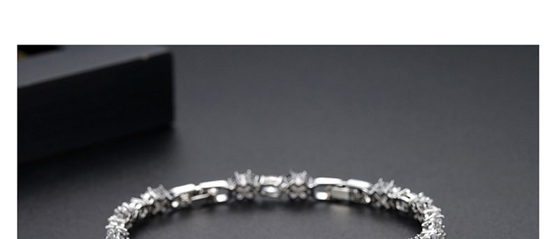 Fashion Platinum Copper Inlaid Zirconium Bracelet,Rings