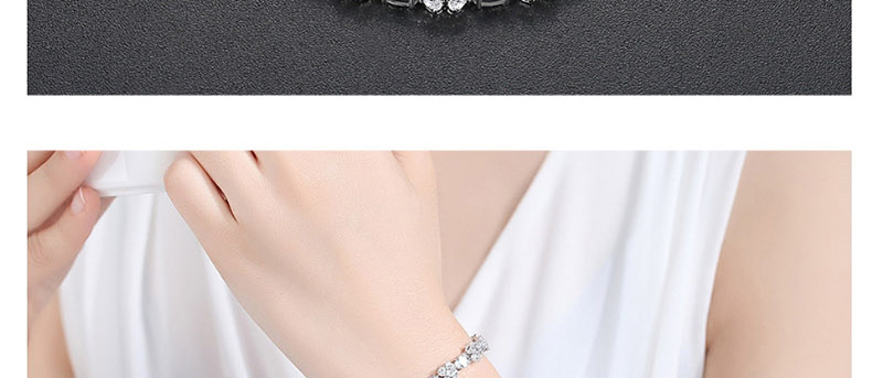 Fashion Platinum Copper Inlaid Zirconium Bracelet,Rings