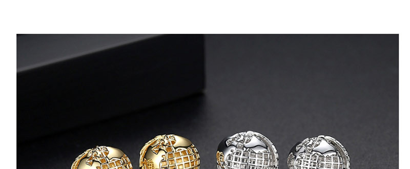 Fashion Platinum Hollow Globe Earrings,Earrings