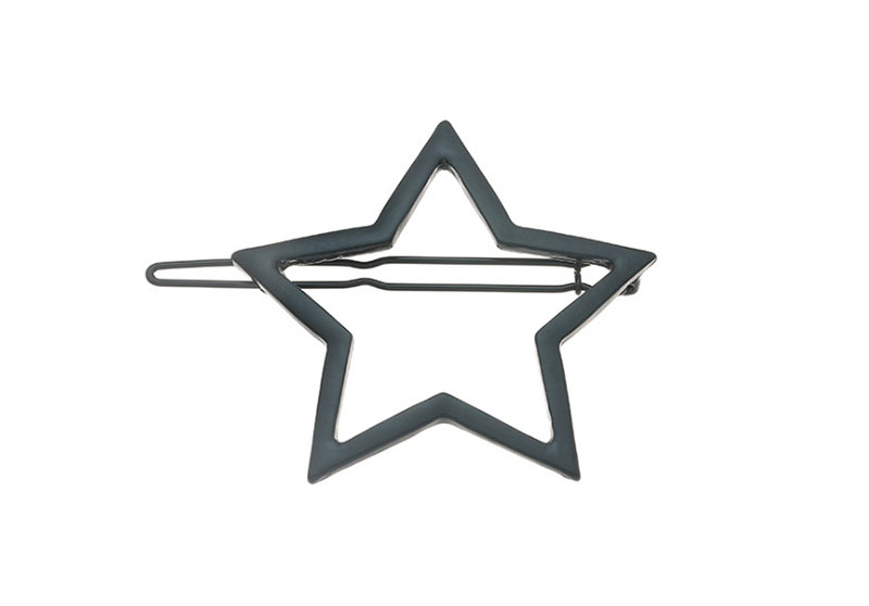Fashion Black Five-pointed Star Alloy Geometry Hair Clip,Hairpins